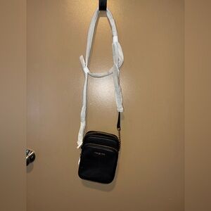 Michael Kors Black Crossbody Bag with Cream Strap